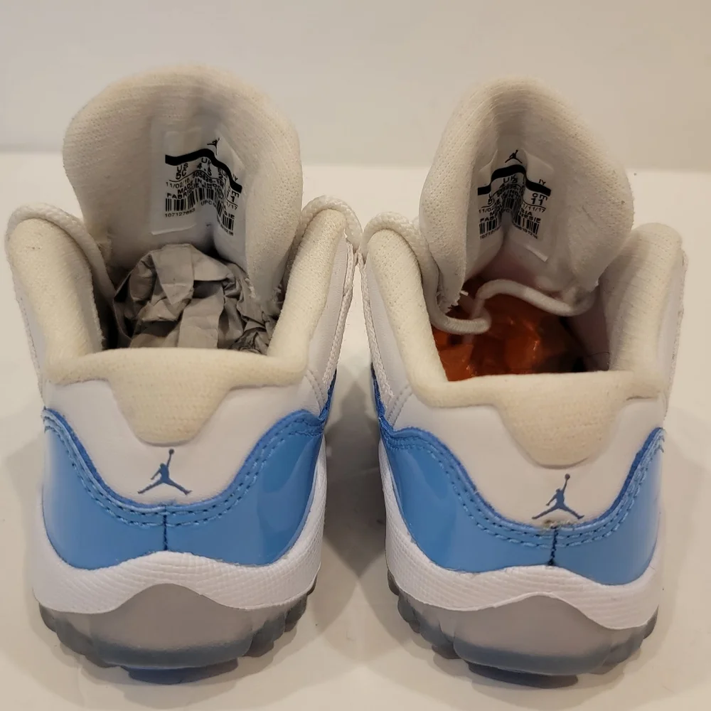 Air Jordan 11 Retro XI Low 505836-106 UNC Blue 5c sneakers
